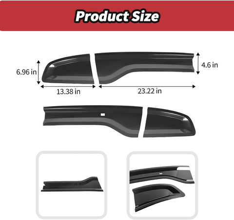 JeCar Tail Light Cover Smoked Tail Light Guard for 2015-2024 Dodge Charger Exterior Accessories