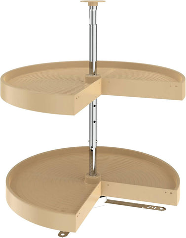 Rev-A-Shelf 2 Tier Pie-Cut Plastic Lazy Susan for Corner Base Cabinets, 28"