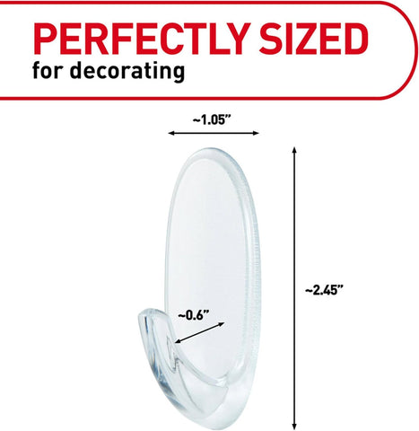 Command Medium Clear Clear Hooks, 7 Hooks, 12 Strips