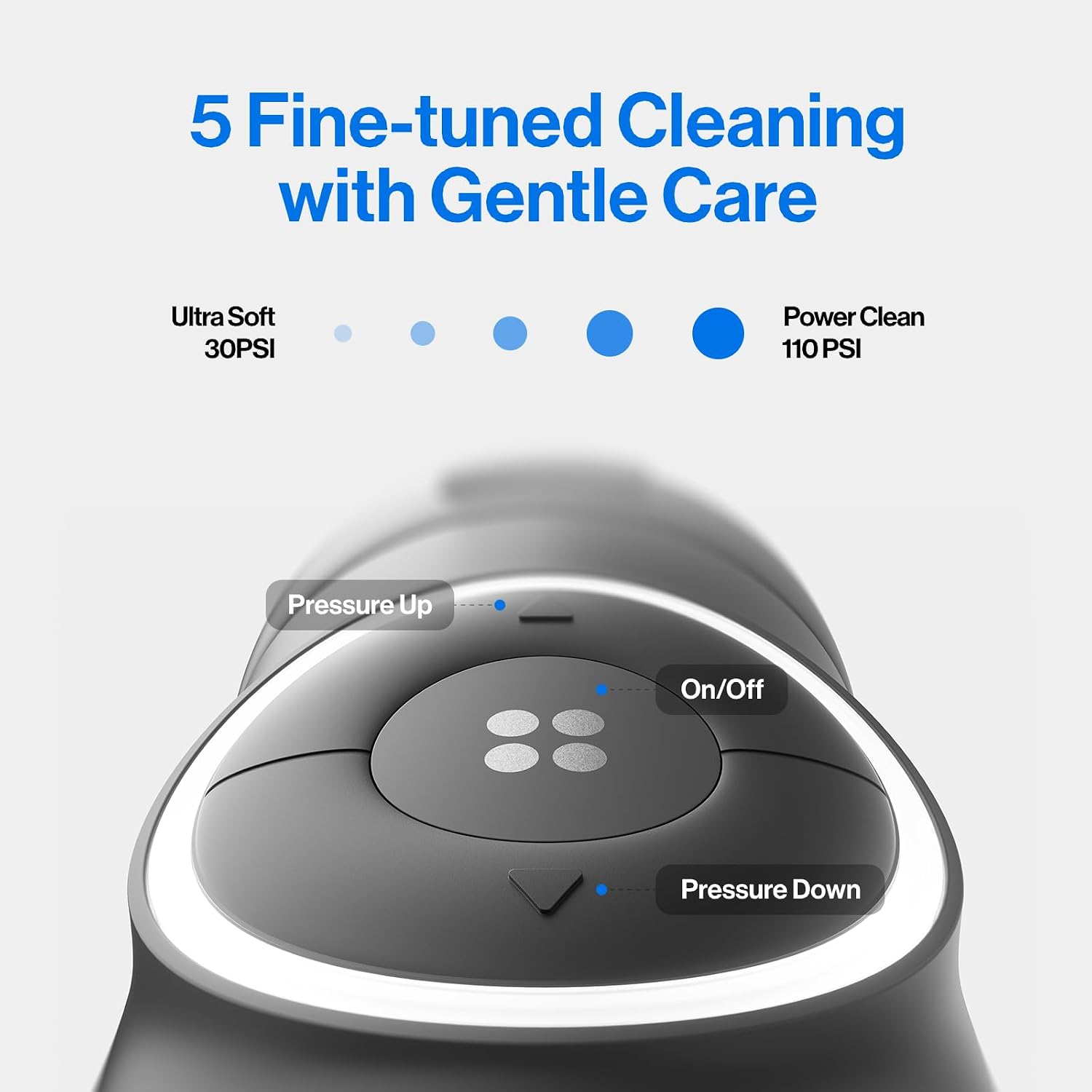 usmile C30 Cordless Water Flosser, 300ml Tank, 5 Modes, IPX7, Black