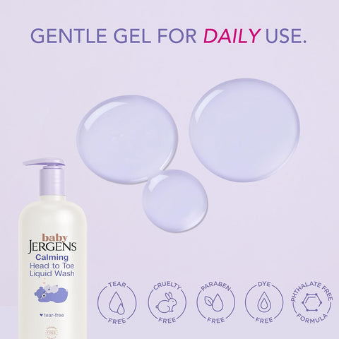 Jergens Baby Calming Head-to-Toe Liquid Baby Wash & Shampoo, 20 Fl Oz