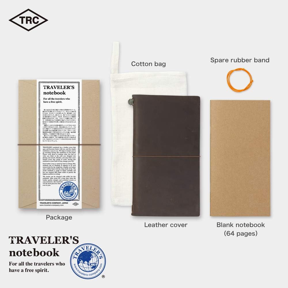 Traveler's Notebook, Regular Size, Brown 13715006