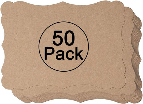 50 Pack Blank Kraft Greeting Cards, Kraft Color, 4x6IN