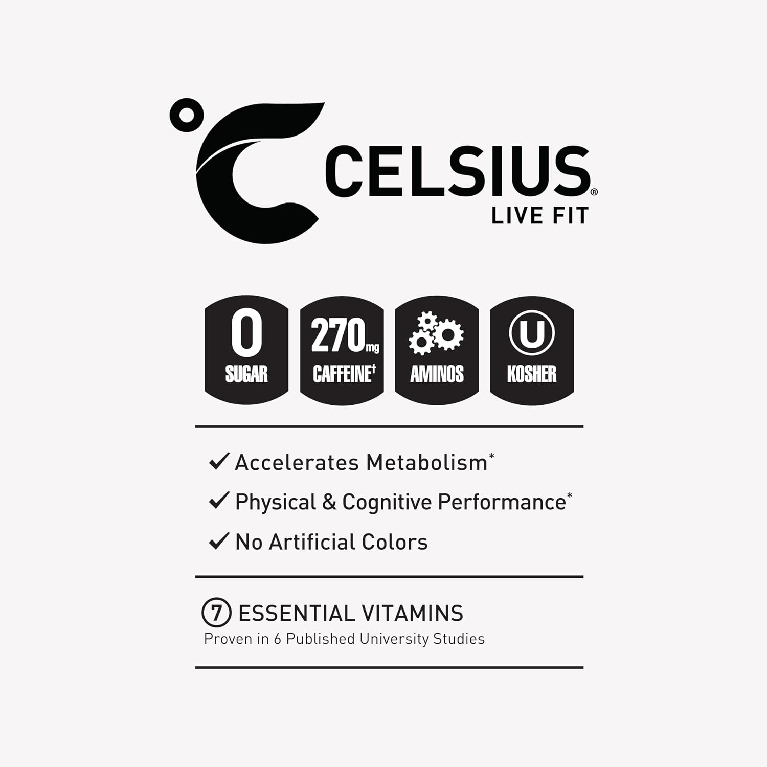 CELSIUS ESSENTIALS™ Sparkling Watermelon Ice, Sugar Free Performance Energy Drink, 16 Fl Oz (Pack of 12)