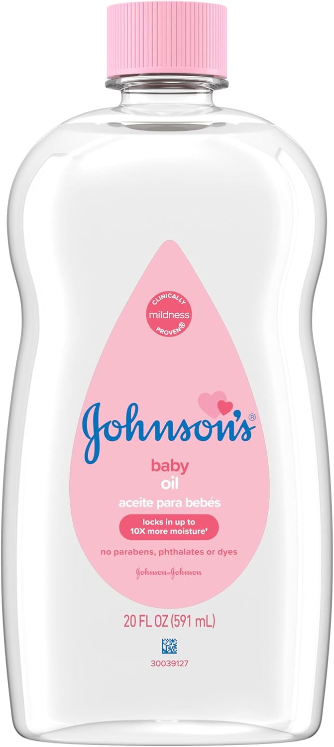 Johnson's Baby Oil, Pure Mineral Oil, Original Scent, 20 fl. oz