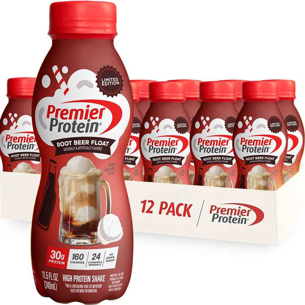 Premier Protein LIMITED EDITION 30g Shake, Root Beer Float, 12 Pack