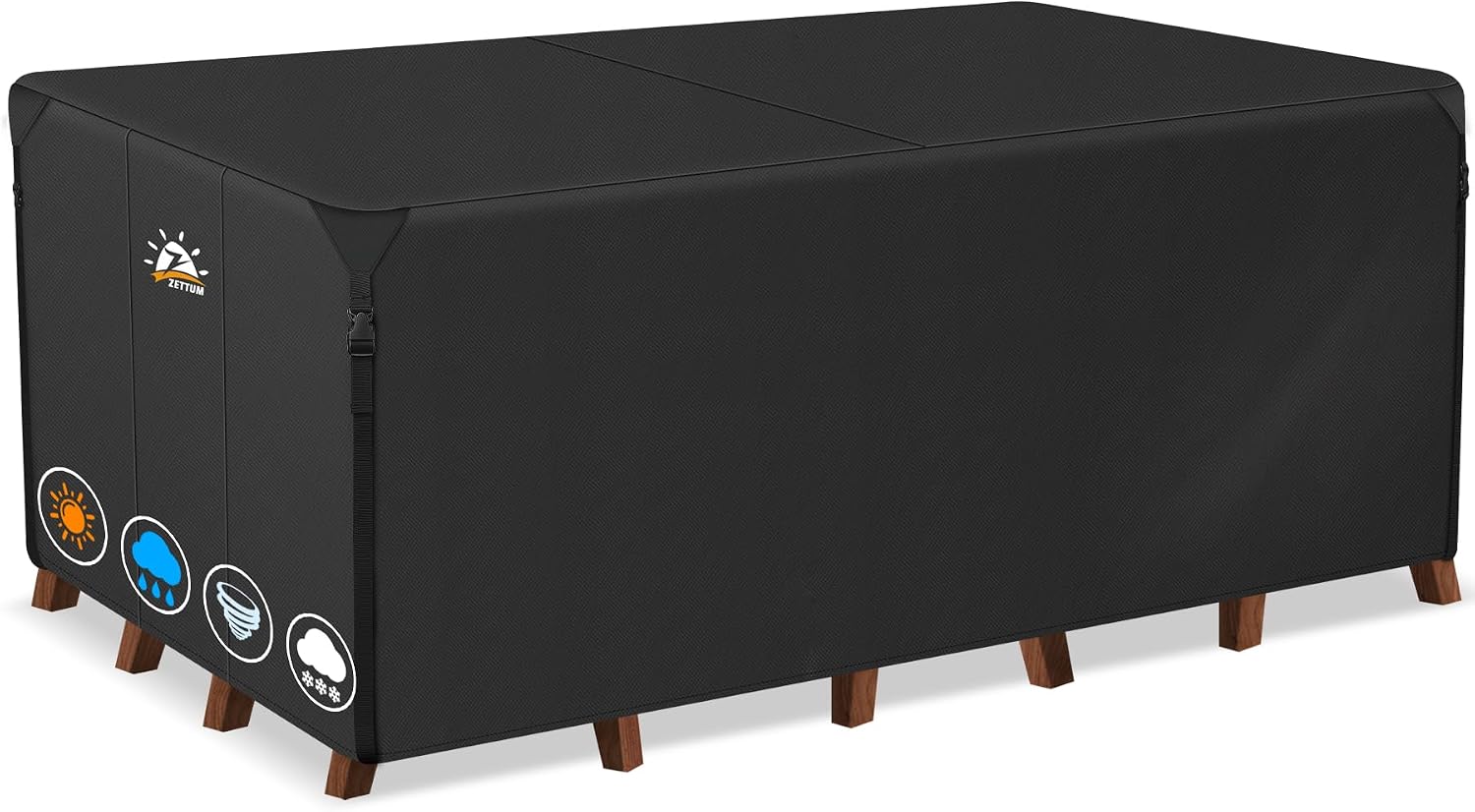 Zettum Patio Furniture Cover Rectangle - 144 x 84 x 28 Inch