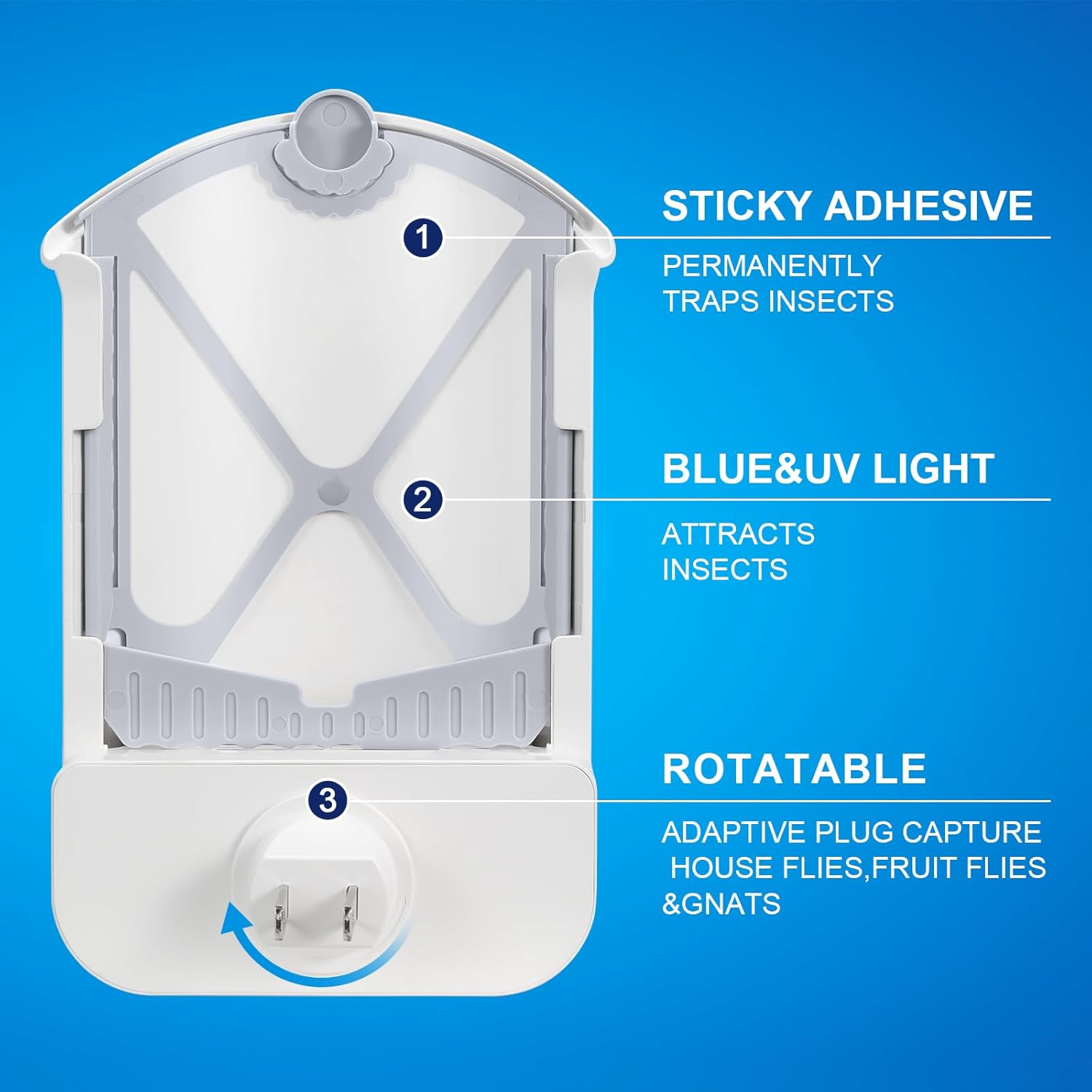 2 Flying Insect Traps & 2 Cartridges - Compatible with Refills