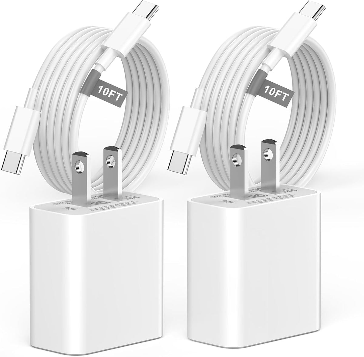 iPhone 17 16 15 Charger Fast Charging 10FT, 20W USB C Charger Block & Cable