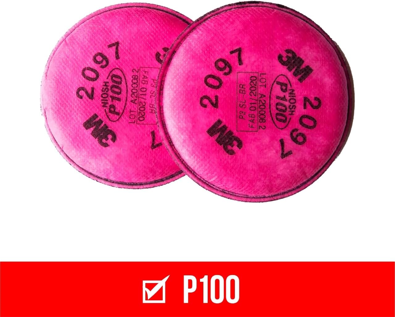 3M Odor/Particulate Filter 2097, P100, 2-Pairs of 2097 Filters