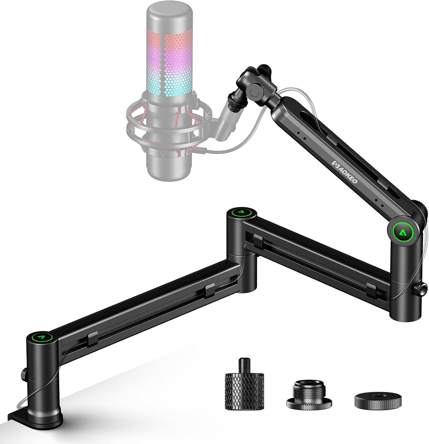 Microphone Arm,Aokeo AK-58i Desk Low Profile Mic Boom Arm Stand,Suitable For Blue Yeti,Snowball iCE,HyperX QuadCast,SoloCast,Elgato Wave,Etc
