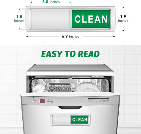 Cimkiz Dishwasher Magnet Clean Dirty Sign Easy to Slide Non-Scratching