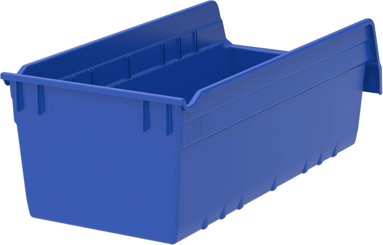 Akro-Mils 30088 Plastic Nesting ShelfMax Storage Bin Box, 18x8x6-Inch, Blue (8-Pack)