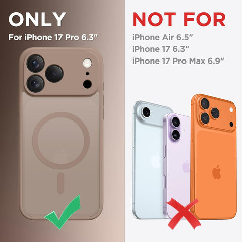 CAPRARO for iPhone 17 Pro Case, Compatible with MagSafe