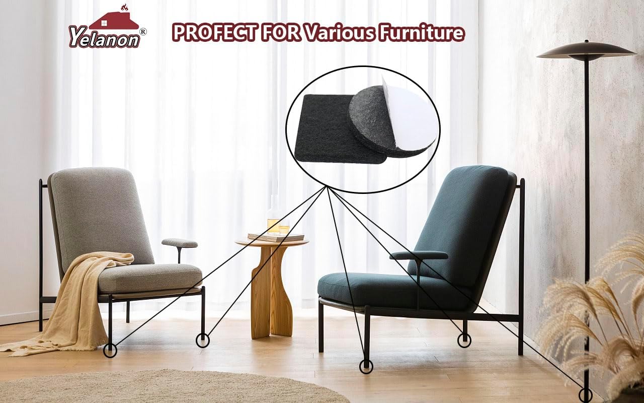 Felt Furniture Pads for Hardwood Floors Felt Pads for Chair Legs Yelanon