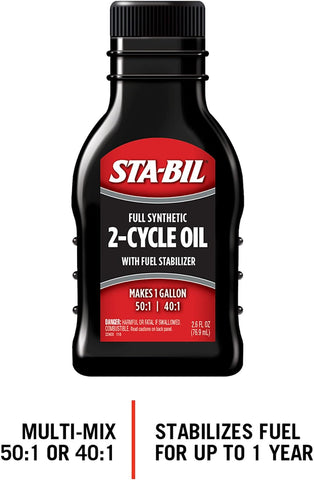 STA-BIL Full Synthetic 2-Cycle Oil, 2.6 oz