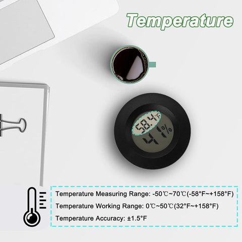 Serundo Auto Digital Hygrometer Thermometer Indoor/Outdoor Hygrometer 6PC