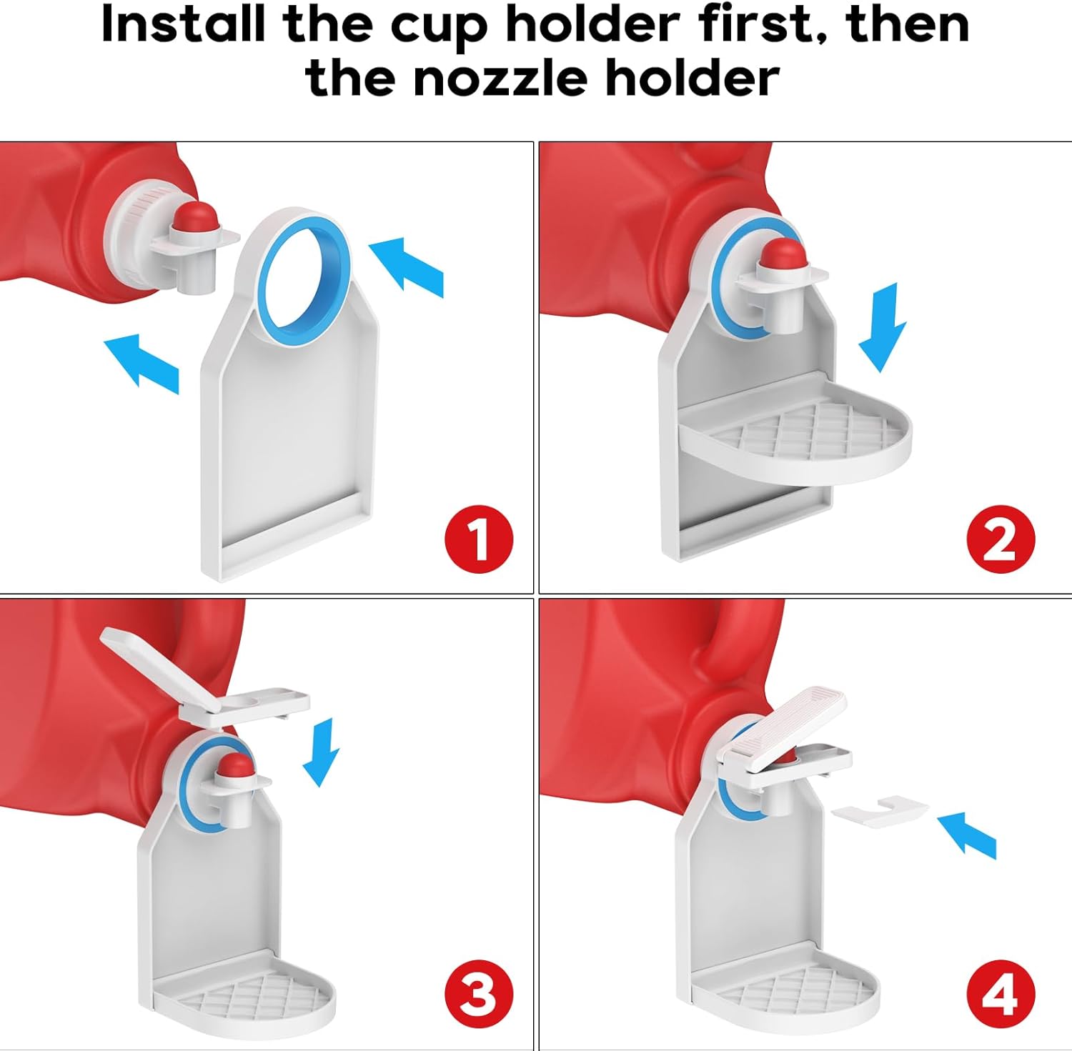 Laundry Detergent Dispenser Cup Holder,Nozzle Upgraded Labor Saving Switch Easily No More runny or Messy Laundry Detergent, Laundry Cup Holder and drip Tray Room Organization and Storage