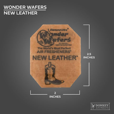 Wonder Wafers - Diamond-Ultra Scented Car Air Fresheners - Individually Wrapped (15 Per Pack) (New Leather)