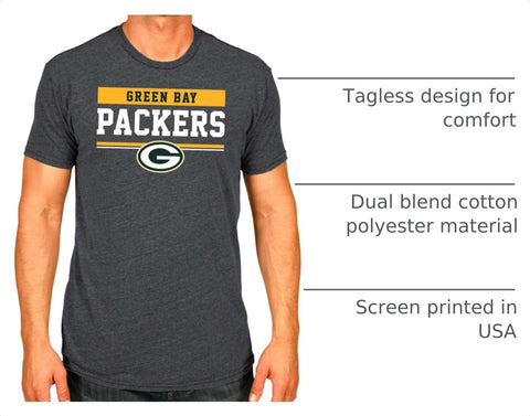 NFL Charcoal T-Shirt for Men and Women - Cotton Blend Tagless Tee