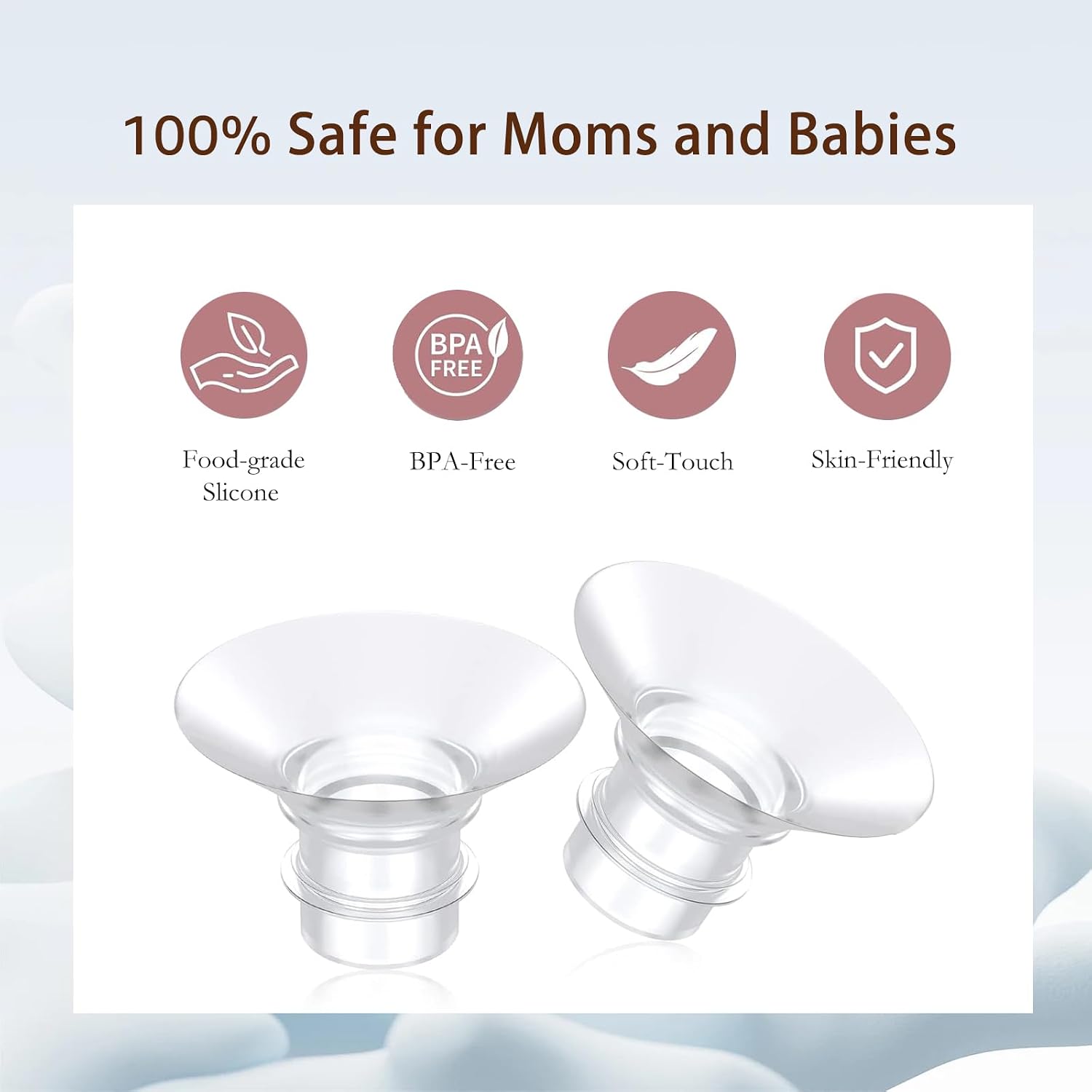15mm Flange Insert 6PC, Compatible with 15mm Flange Spectra/Flange Inserts for Spectra/Momcozy Flange Inserts/Momcozy Wearable Breast Pump Flange Insert/Flange Inserts for Medela Pump/Willow/TSRETE