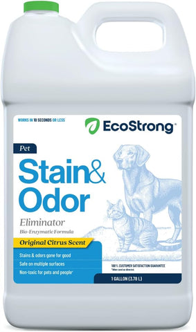 Eco Strong Pet Stain and Odor Remover - Cat Urine Enzyme Cleaner Destroyer, Urine Destroyer for Dogs, Pet Urine Enzyme Cleaner - 128 Oz