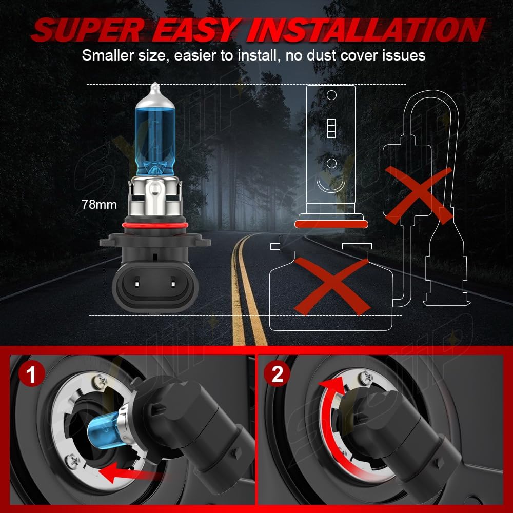For Honda Odyssey 2011-2022 Headlight Bulbs, 9005 H11 High Low Beam, 4 PCS
