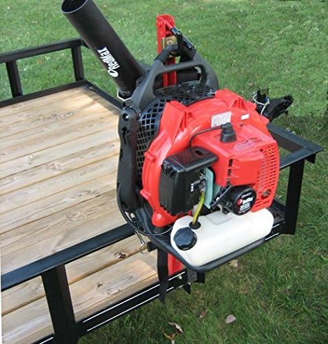 Jungle Jim's Heavy-Duty Backpack Blower Holder Rack for Open & Enclosed Trailers – Secure Locking Mount, Powder-Coated Steel, Compatible w/Stihl, Echo, Husqvarna, RedMax & More – 2 Year Weld Warranty
