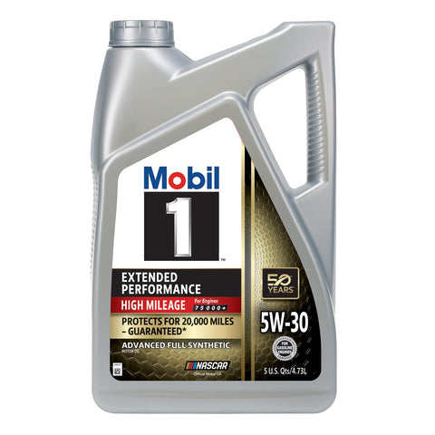 Mobil 1 Extended Performance High Mileage Full Synthetic Motor Oil 5W-30, 5 Quart