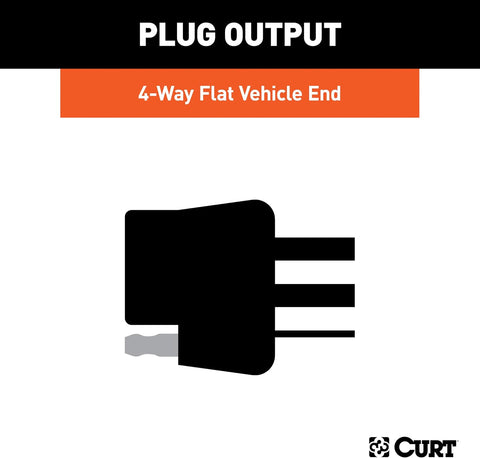 CURT 56434 Vehicle-Side Custom 4-Pin Trailer Wiring Harness,