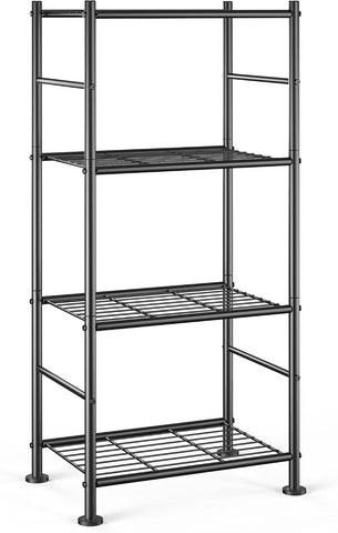 Sakugi 5-Tier Metal Storage Shelves Adjustable Feet, 32"x12"x71", Black