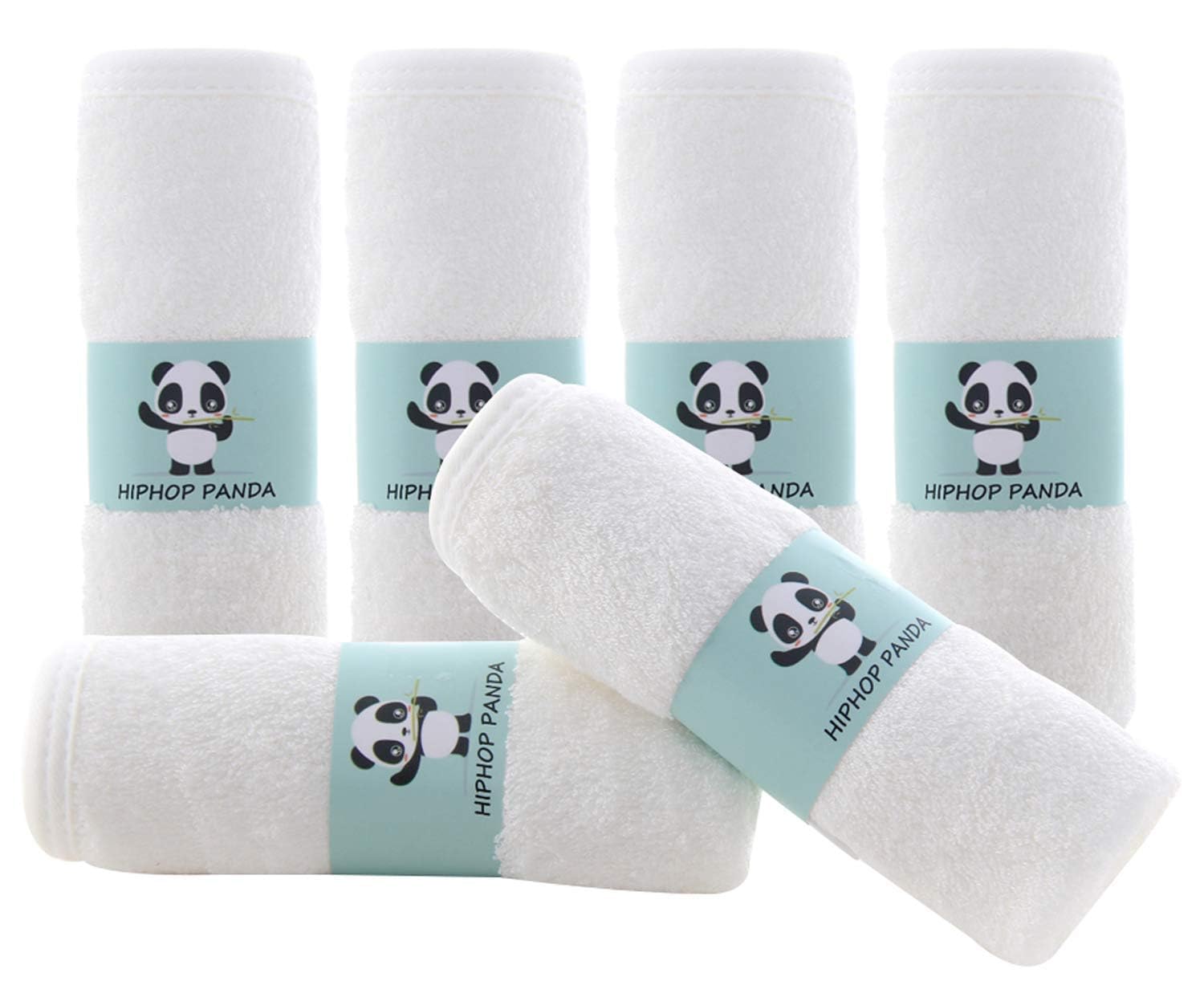 HIPHOP PANDA Ultra Soft Baby Washcloths, 2-Layer Absorbent Wash Cloths