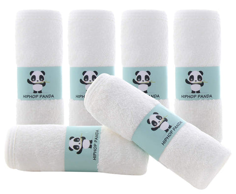 HIPHOP PANDA Ultra Soft Baby Washcloths, 2-Layer Absorbent Wash Cloths