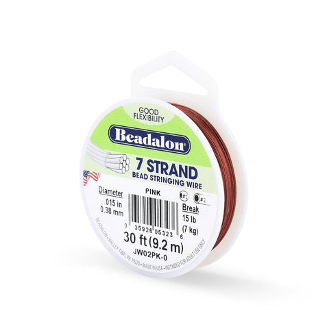 Beadalon 7-Strand Stainless Steel Beading Wire, .015 in / 0.38 mm - Black