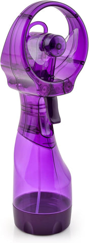 O2COOL Deluxe Handheld Misting Fan Battery Powered Purple