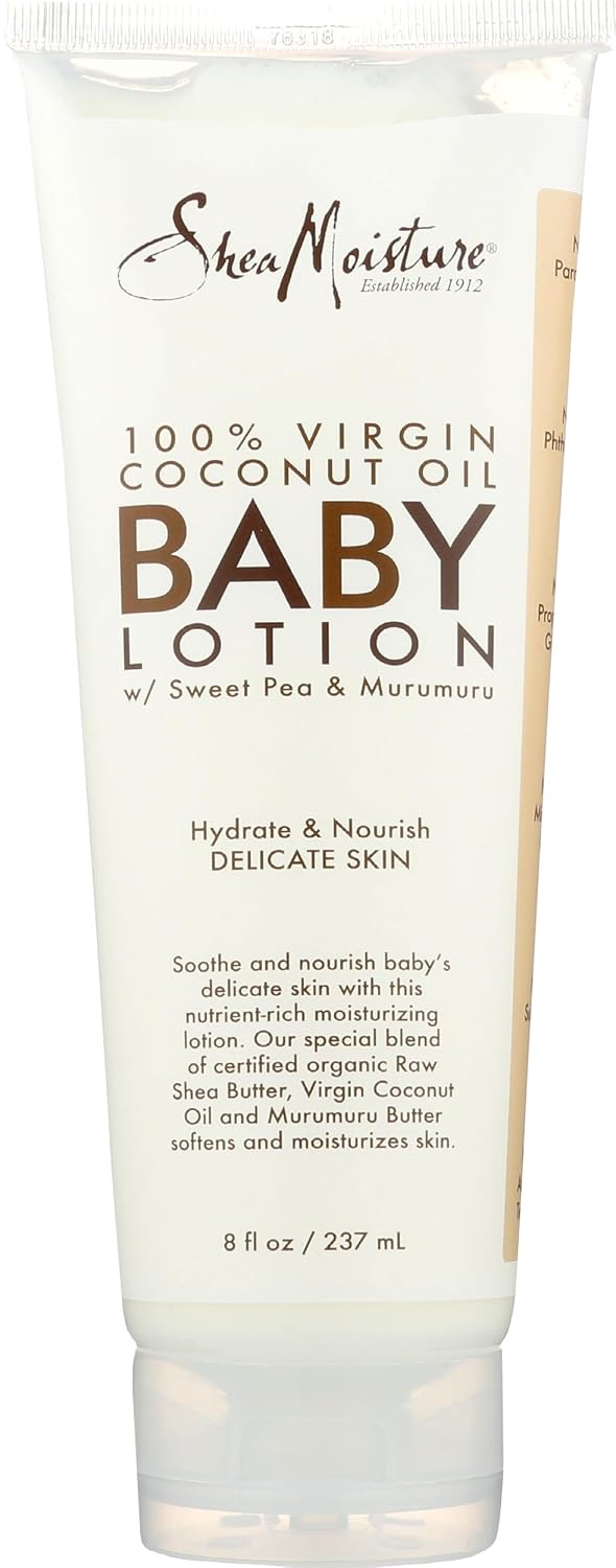 Shea Moisture 100 Percent Virgin Coconut Oil Baby Lotion for Kids - 8 Oz Body Lotion, 8 Ounce