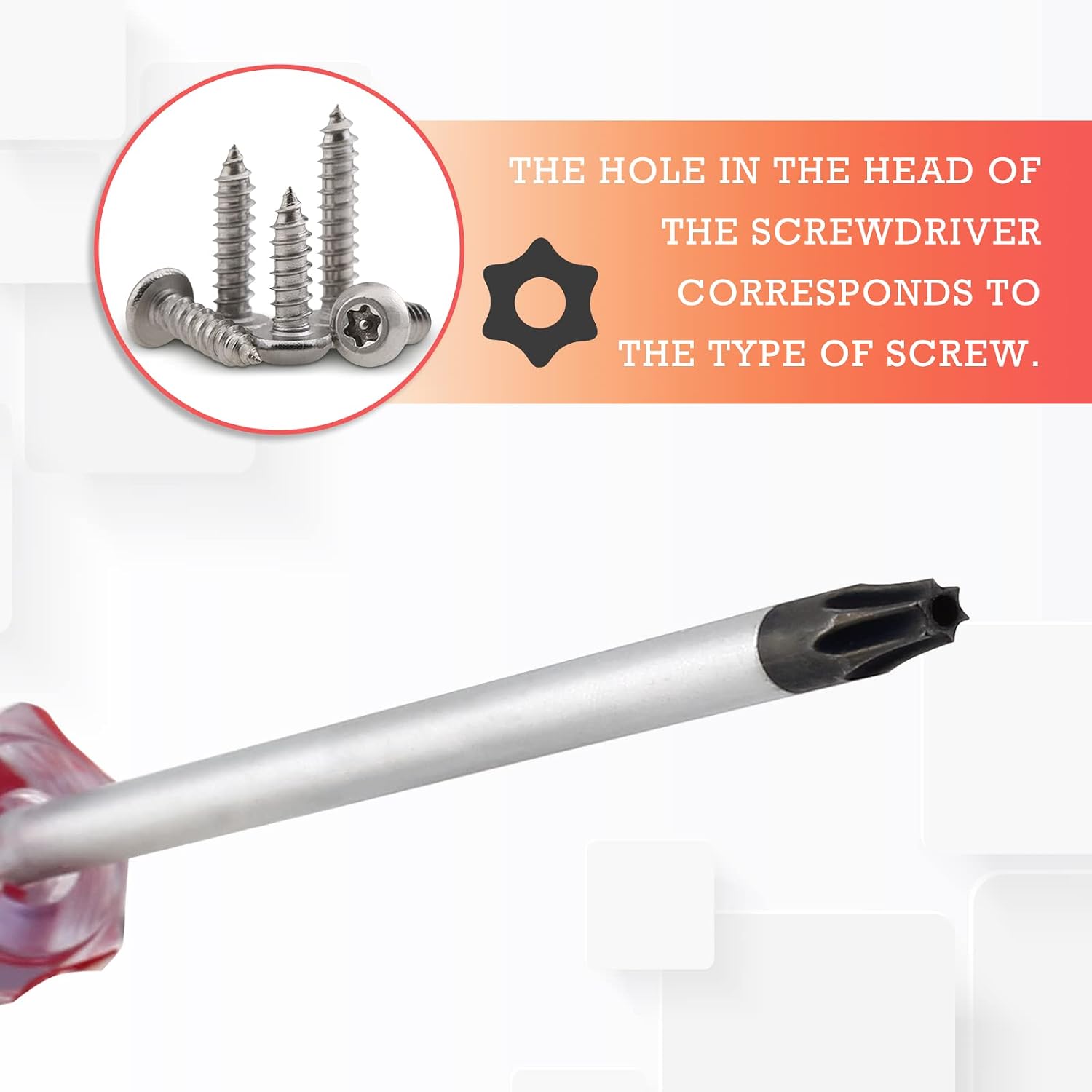 Bonsicoky T20 Torx Security Screwdriver with Magnetic Tip, 178mm/7"