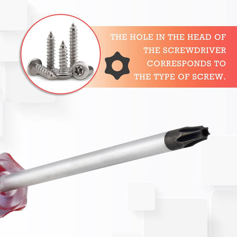 Bonsicoky T20 Torx Security Screwdriver with Magnetic Tip, 178mm/7"