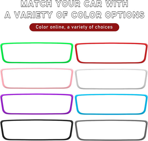 Ohleats Car Rear View Mirror Protector Frame, Edge Cover Trim, Green-1PCS