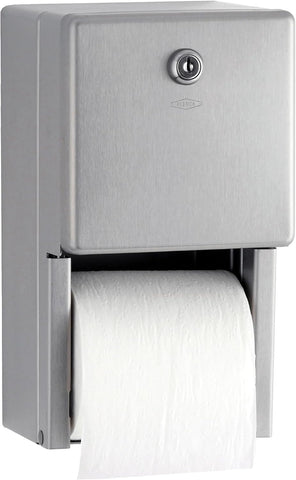 Bobrick Surface-Mounted Multi-Roll Toilet Paper Tissue Dispenser, Satin-Finish Stainless Steel (Model B-2888)
