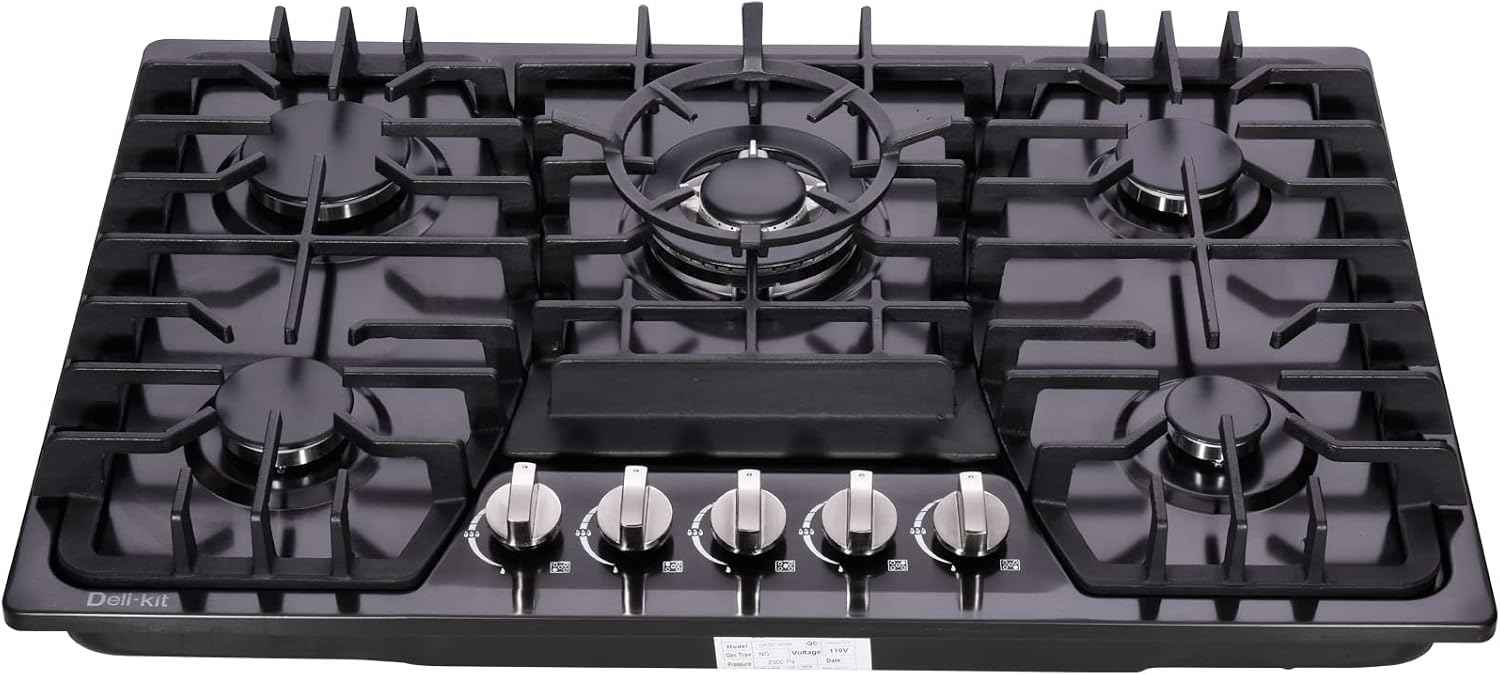 30 Inch Gas Cooktop Dual Fuel Sealed 5 Burners Stainless Steel Gas Cooktop Gas Hob DK257-A03B Gas Cooker