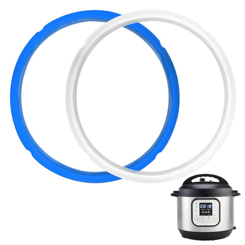2 Pack Sealing Ring 6QT for Instant Pot, Food-Grade Silicone Seal Rings Replacement for Instant Pot 6 Quart, Gasket for Instantpot Sealing Ring 6 Qt Clear, Blue