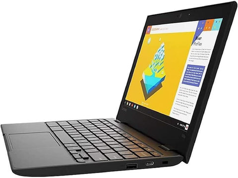 Lenovo 100e 81ER000BUS 11.6" HD Chromebook, Intel Dual-Core Celeron N3350 1.1 GHz up to 2.4 GHz, 4GB RAM, 32GB SSD, Bluetooth, USB Type C, 802.11ac, Webcam, Chrome OS (Renewed)