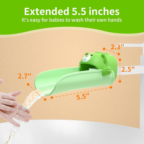 SKYROKU Faucet Extender for Toddlers with Temperature Sensor, Cute Bear