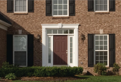 Polaris Homeside Raised Panel Vinyl Shutters (1 Pair) 14-1/2in. x 35in. - 050 Black