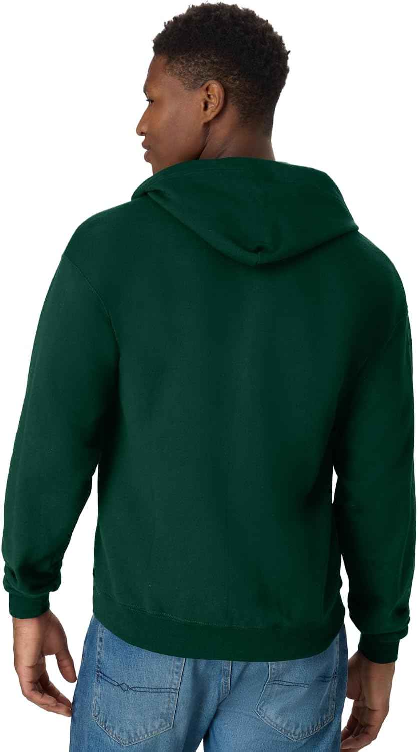 Hanes Men's Zip-up Hoodie, Ecosmart Fleece Full-zip Hoodie for Men, Hooded Sweatshirt