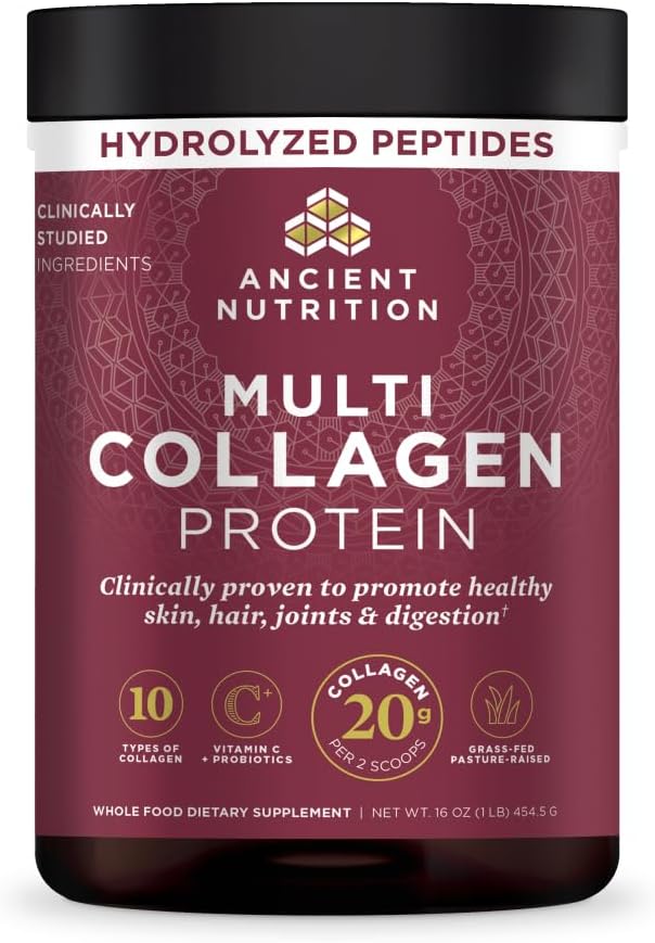 Ancient Nutrition Hydrolyzed Multi Collagen Peptides Powder, Unflavored