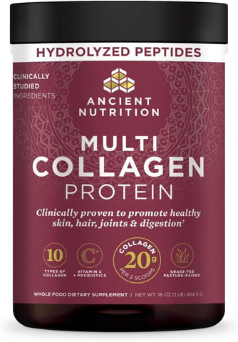 Ancient Nutrition Hydrolyzed Multi Collagen Peptides Powder, Unflavored