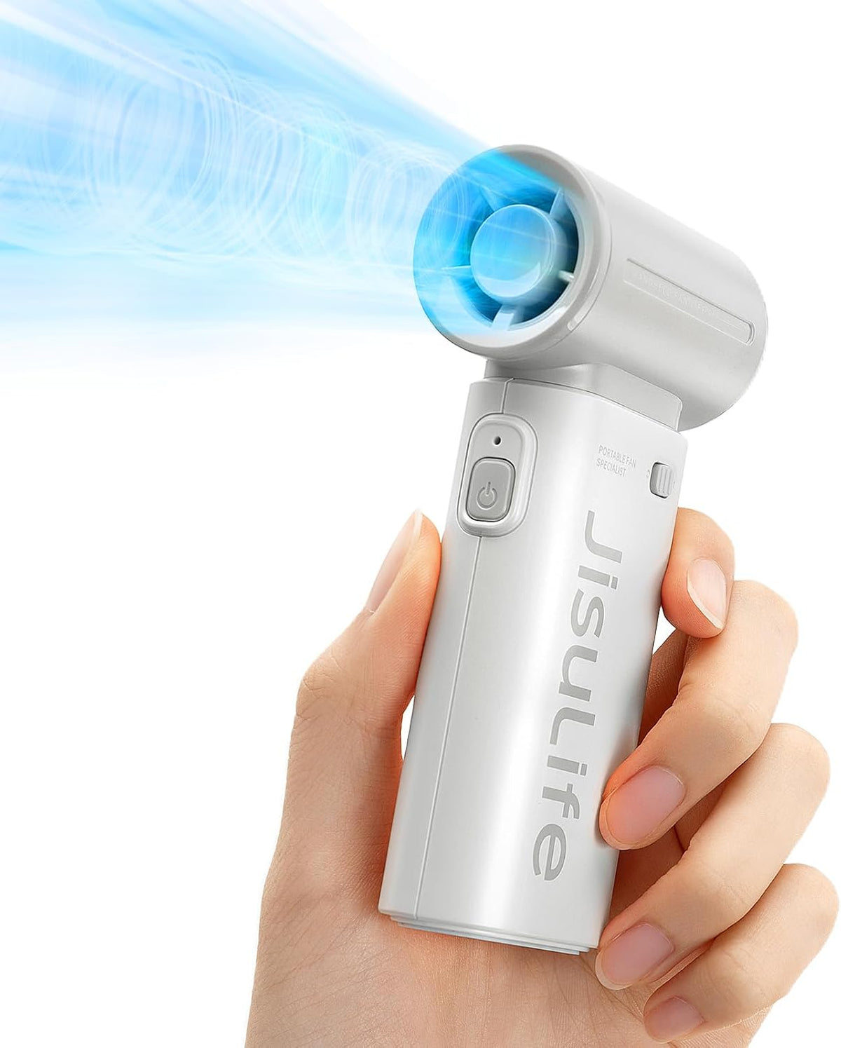 JISULIFE Portable Handheld Fan Life9, Turbo Airflow, Up to 18H Runtime