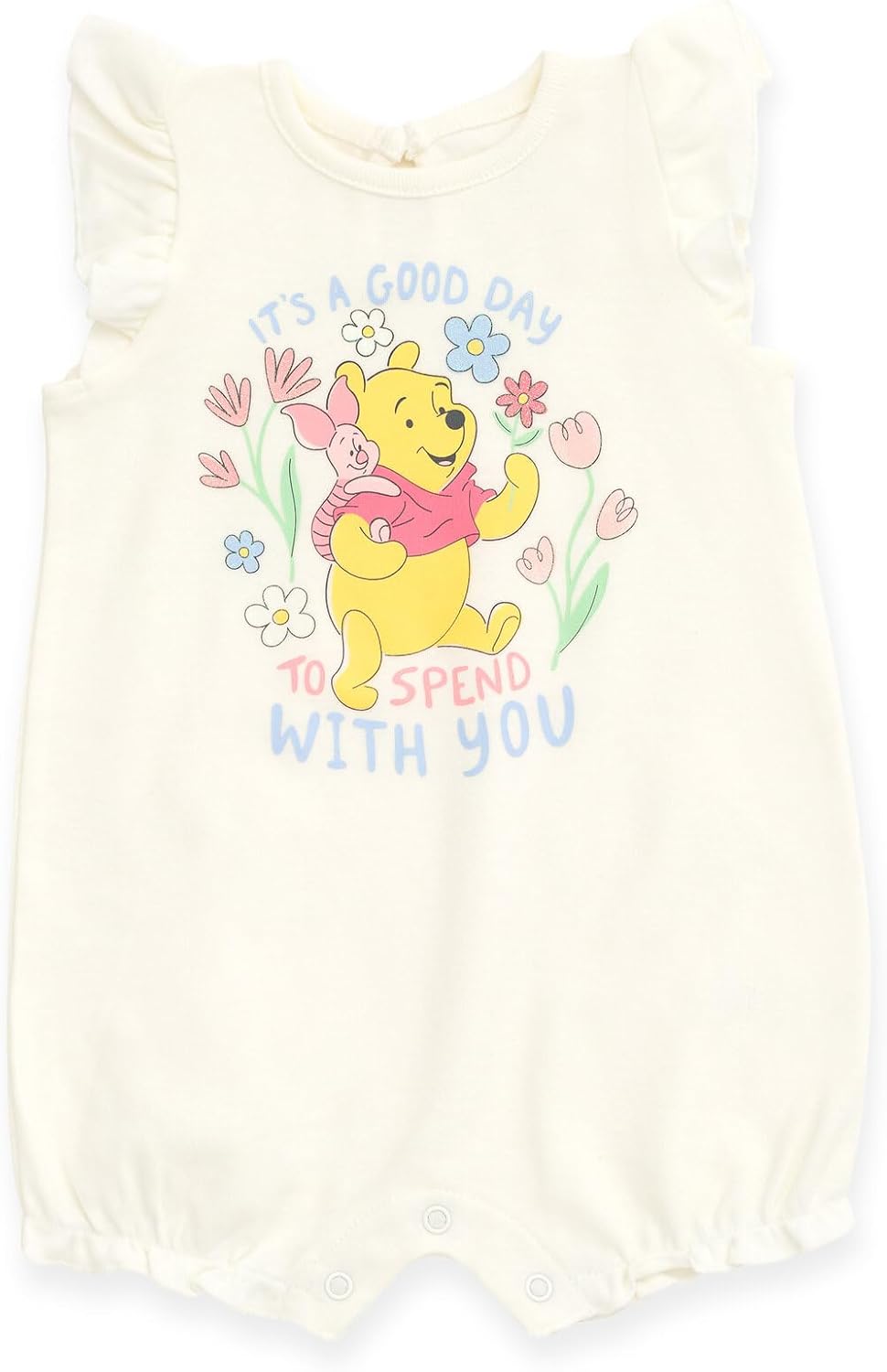 Disney Baby Girls 2 Pack Rompers Newborn to Infant Sizes (Newborn - 24 Months)